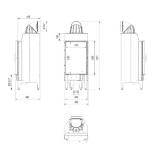 Kominek KRATKI NADIA 9 kW Ø 200