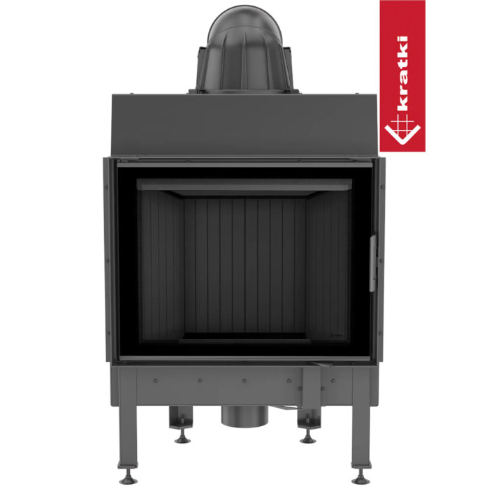 Kominek KRATKI NADIA 10 kW Ø 200 czarne wyłożenie