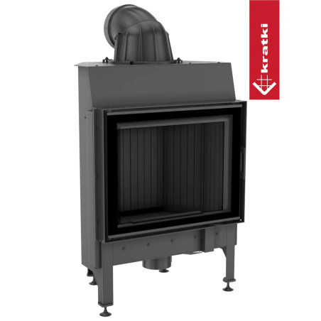Kominek KRATKI NADIA 10 kW Ø 200 czarne wyłożenie