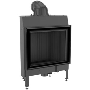 Kominek KRATKI NADIA 13 kW Ø 200 czarne wyłożenie