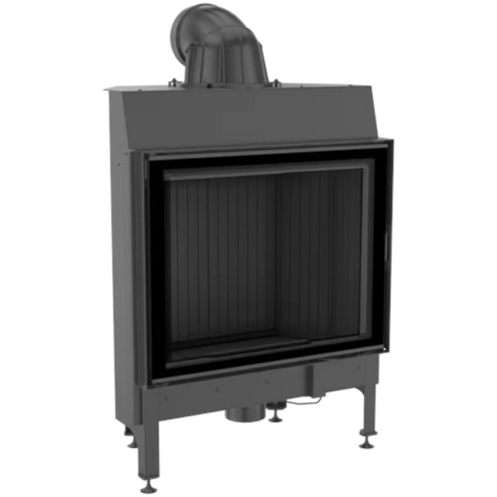 Kominek KRATKI NADIA 13 kW Ø 200 czarne wyłożenie