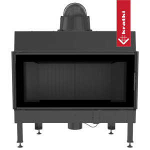 Kominek KRATKI NADIA 14 kW Ø 200 czarne wyłożenie