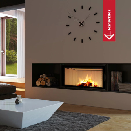 Kominek KRATKI NADIA 14 kW Ø 200 czarne wyłożenie
