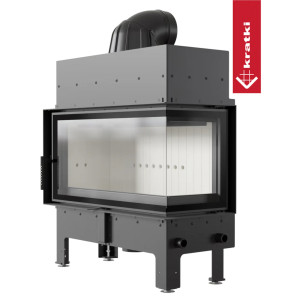 Kominek KRATKI FLOKI L prawy 12 kW Ø 200 z domykaniem