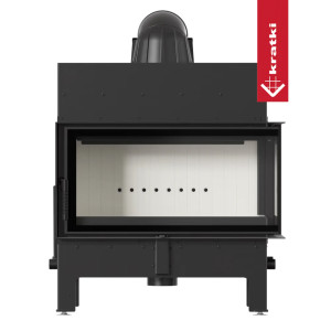 Kominek KRATKI FLOKI L prawy 12 kW Ø 200 z domykaniem