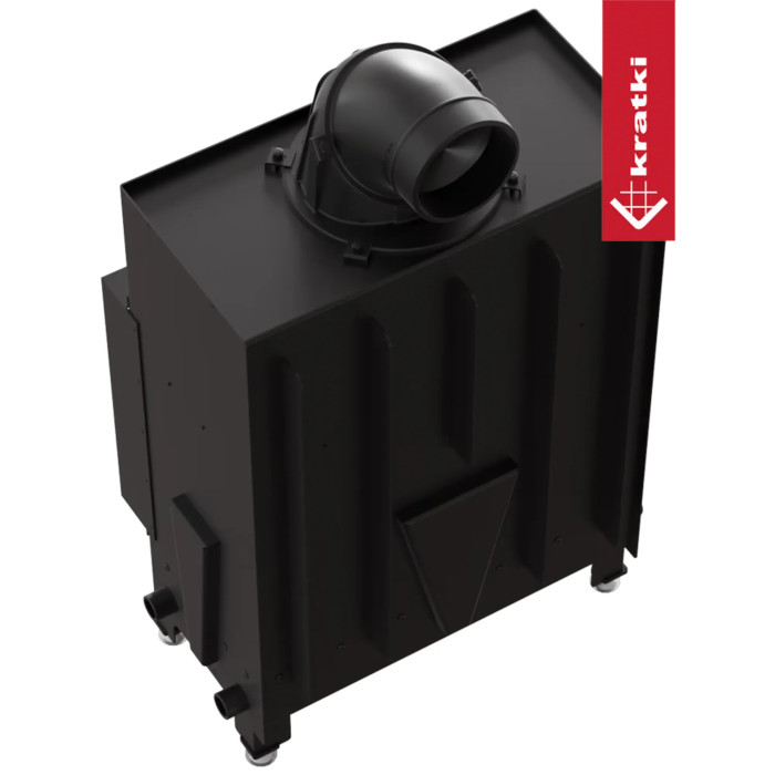 Kominek KRATKI FLOKI S 8 kW Ø 160 czarne wyłożenie