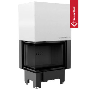 Kominek KRATKI VNL 700/480 12 kW Ø 200 Gilotyna czarne wyłożenie