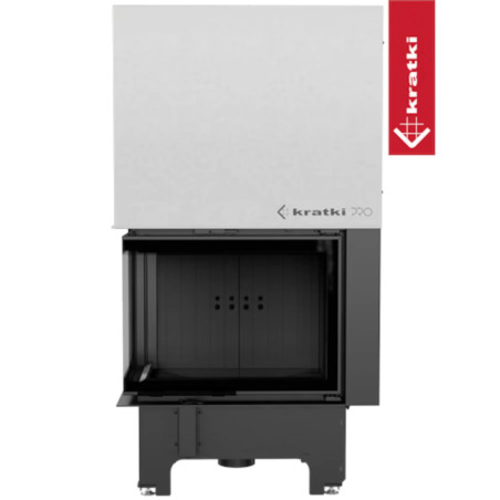 Kominek KRATKI VNL 700/480 12 kW Ø 200 Gilotyna czarne wyłożenie