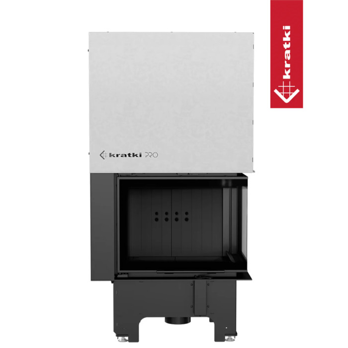 Kominek KRATKI VNP 610/430 9 kW Ø 200 Gilotyna czarne wyłożenie