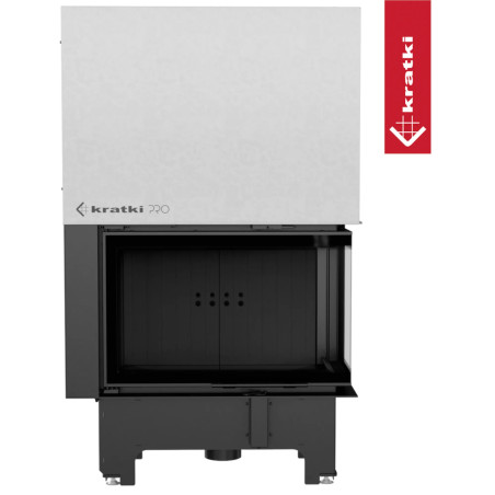 Kominek KRATKI VNP 810/410 14 kW Ø 200 Gilotyna czarne wyłożenie