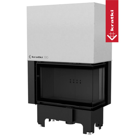 Kominek KRATKI VNP 810/410 14 kW Ø 200 Gilotyna czarne wyłożenie