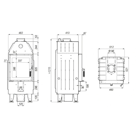 Kominek Defro Home Intra XSM 8 kW