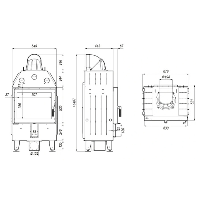 Kominek Defro Intra SM 10 kW