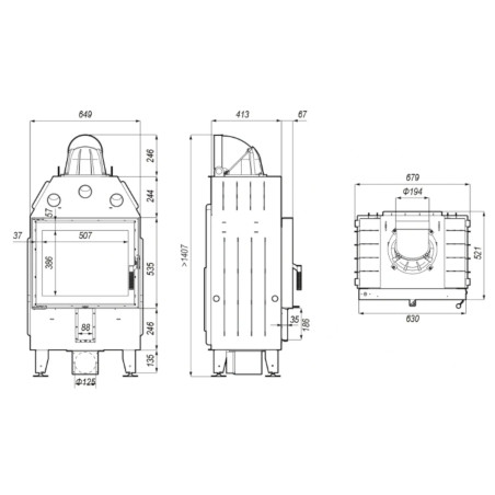 Kominek Defro Intra SM 10 kW