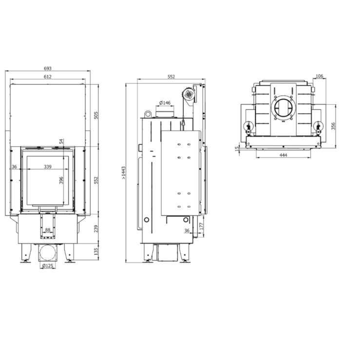 Kominek Defro Home Intra XSM G 8 kW