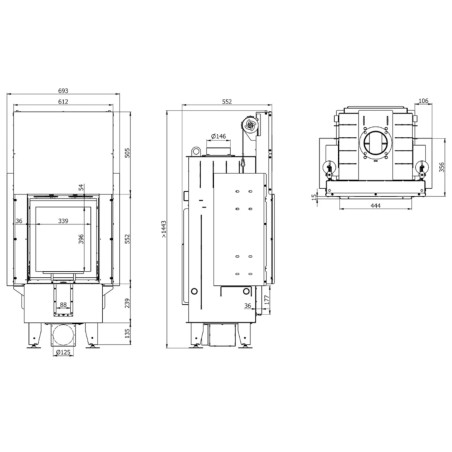 Kominek Defro Home Intra XSM G 8 kW