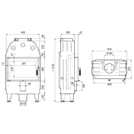 Kominek Defro Home Intra SM SLIM 6 kW