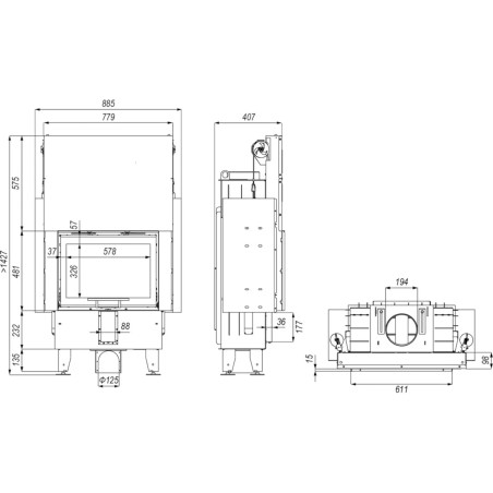 Kominek Defro Home Intra SM SLIM G 6 kW