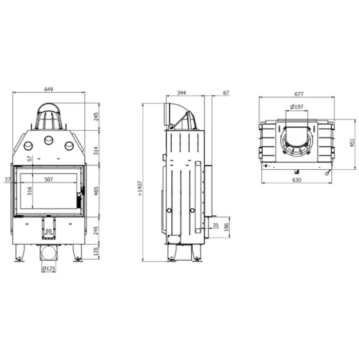 Kominek Defro Home Intra SM MINI 10 kW