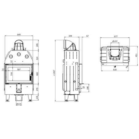 Kominek Defro Home Intra SM MINI 10 kW
