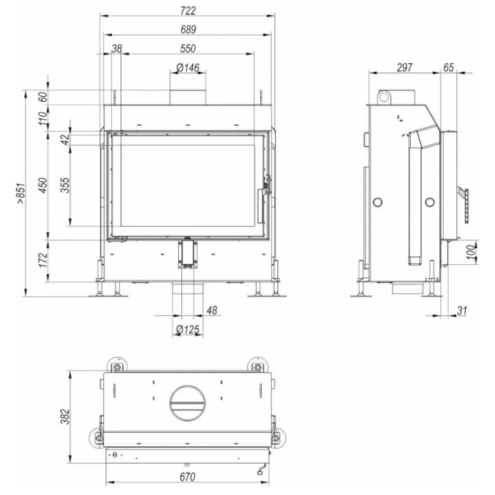 Kominek Defro Home Impuls SM Basic 7 kW