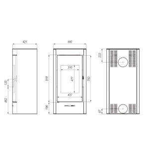 Piec stalowy Defro Home Orti 9 kW
