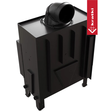Kominek powietrzny stalowy KRATKI FLOKI M lewy 10 kW Ø 200 z domykaniem
