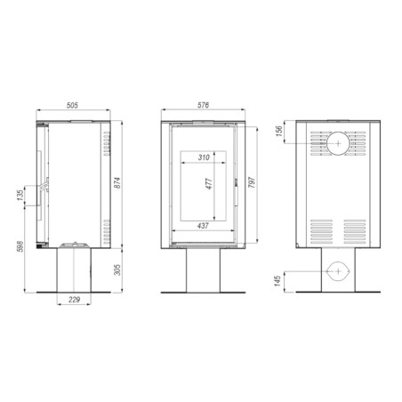 Piec stalowy Defro Home Orbis Top 9 kW
