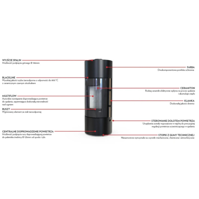 Piec stalowy Defro Home Orion 7 kW