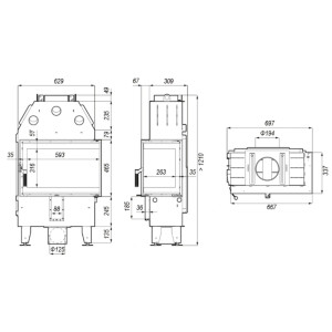 Kominek Defro Home Intra SM BL SLIM 6 kW