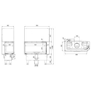 Kominek Defro Home Intra ME BL SLIM G 8,3 kW