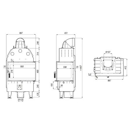 Kominek Defro Home Intra SM BL MINI 10 kW