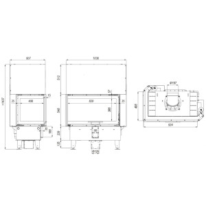 Kominek Defro Home Intra ME BL G 13 kW