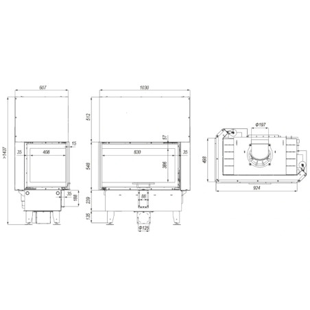 Kominek Defro Home Intra ME BL G 13 kW