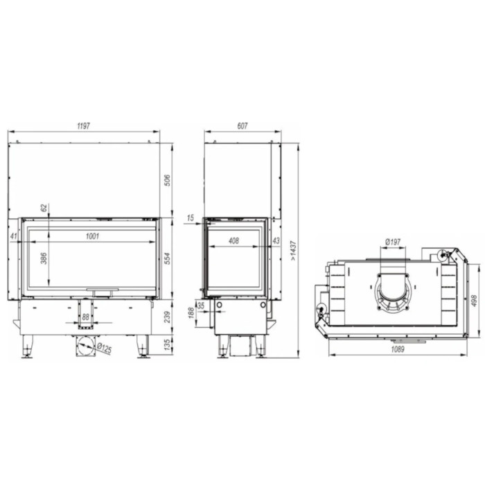 Kominek Defro Home Intra LA BL G 16 kW