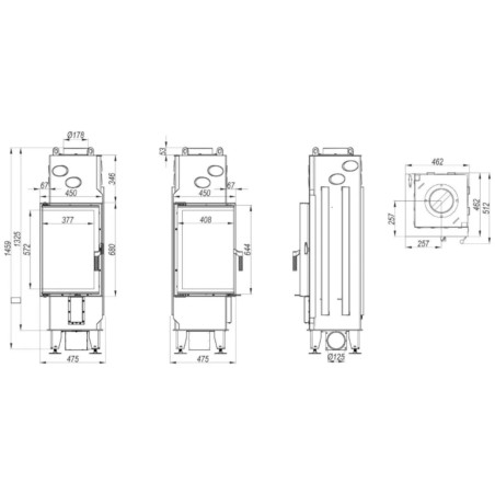 Kominek Defro Home Intra V 11,5 kW