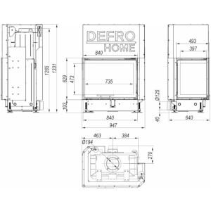 Kominek Defro Home Portal ME BL G 12 kW