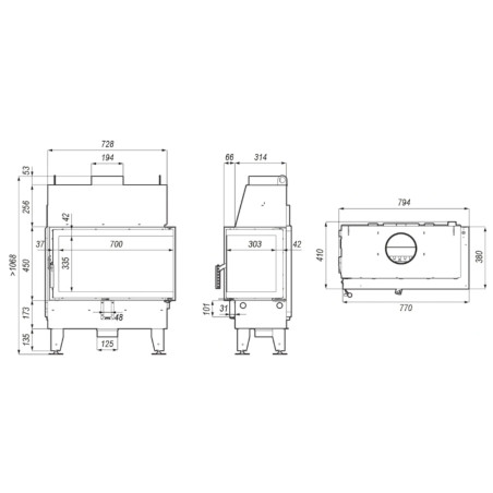 Kominek Defro Home Impuls ME BL 10 kW