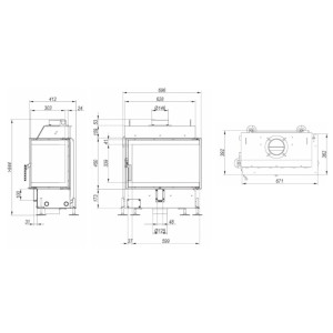 Kominek Defro Home Impuls SM BL Basic 7 kW