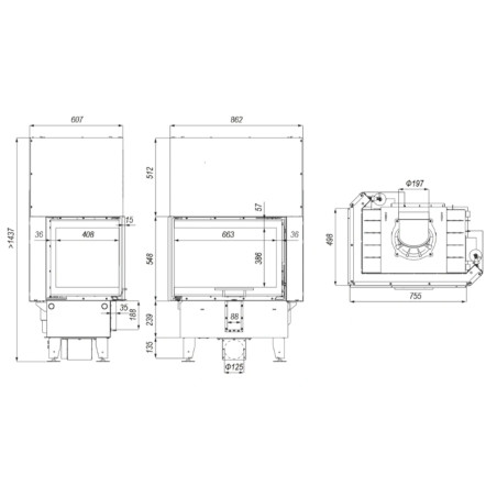 Kominek Defro Home Intra SM BP G 10 kW
