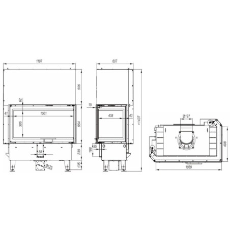 Kominek Defro Home Intra LA BP G 16 kW