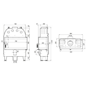 Kominek Defro Home Intra ME BP SLIM 8.3 kW