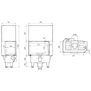 Kominek Defro Home Intra SM BP SLIM G 6 kW