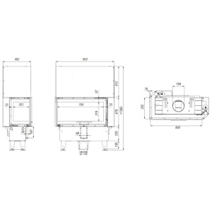 Kominek Defro Home Intra ME BP SLIM G 8.3 kW