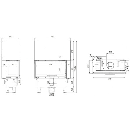 Kominek Defro Home Intra ME BP SLIM G 8.3 kW
