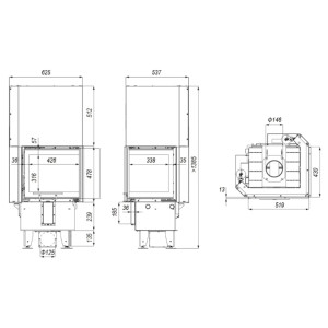 Kominek Defro Home Intra XSM BP MINI G 8.3 kW