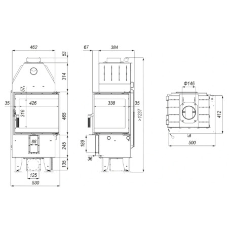 Kominek Defro Home Intra XSM BP MINI 8.3 kW