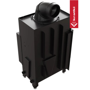 Kominek powietrzny stalowy KRATKI FLOKI S lewy 8 kW Ø 160