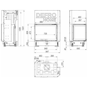 Kominek Defro Home Portal ME BP G 12 kW