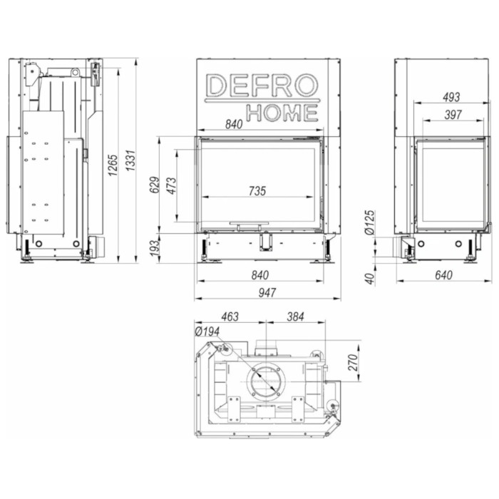 Kominek Defro Home Portal ME BP G 12 kW